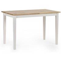 Cheshire Premium Linwood 68cm Small Rectangular Dining Table - White & Natural