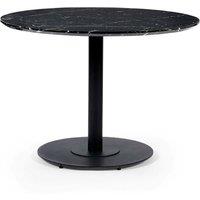 Cheshire Premium Lucerne 80cm Round Dining Table - Black