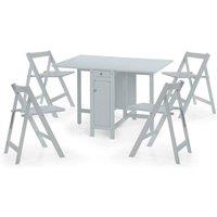 Cheshire Premium Savona 120cm 4 Seater Extending Dining Set - Light Grey