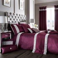 Smart Living Premium Polycotton Onyx Duvet Cover With Pillowcases in Aubergine | Size: King