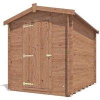 Dunster House Heavy Duty 19mm Log Store Shed 1.8 x 2.5 Pressure Treated Superfelt in Brown
