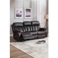 More4Homes Chester 3 Seater Electric High Back Bonded Leather Recliner Sofa in Brown