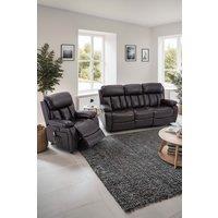 More4Homes Chester Electric Recliner Bonded Leather 1+3 Seater Sofa Set in Brown