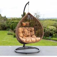 Artemis Home Henley Swing Egg Pod Chair in Brown
