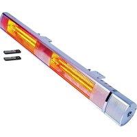 MYLEK Electric Patio Heater Outdoor IP65 Wall Mounted Remote Control 3kW in Metallic Silver