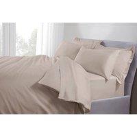 The Linen Consultancy 'TLC 5 Star Hotel Concept' 250TC Cotton Percale Duvet Cover in Taupe | Size: Super King