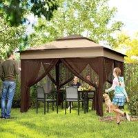 OUTSUNNY 3 x 3(m) Pop Up Gazebo Tent with Netting, Height Adjustable