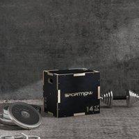 SPORTNOW Pylometric Jump Box, Wooden Pylo Box for Home Gym in Black