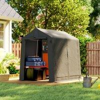 OUTSUNNY 7.5 x 6.2 ft Outdoor Garden Storage Shed, Waterproof Bike Tent in Dark Grey