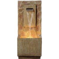 Teamson Home 81cm Spa-Style Outdoor Waterfall Fountain LED Lighting, Brown
