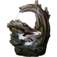 Teamson Home 82cm Forest Stream Style Outdoor Garden Fountain LED Lighting, Grey