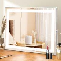 INMTFEI Hollywood Makeup Mirror with Lights, 58x46cm, 3 Modes, 5X Magnifier in White | Size: 58x46 cm