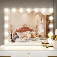 INMTFEI Hollywood Vanity Makeup Mirror with Lights 5x Magnifier 58x46cm in White | Size: 58x46 cm