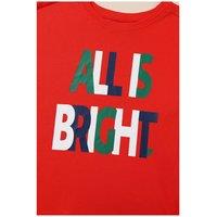 Everyday The Label Women's Multicolor ALL IS BRIGHT Graphic Christmas Plaid Pajamas Set | Size: Large