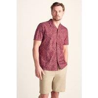 TOG24 Men's 'Wallsend' Short Sleeve 100% Cotton Supersoft Shirt in Burgundy | Size: 2XL