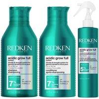 Redken Acidic Grow Full System Shampoo Conditioner Spray in Teal