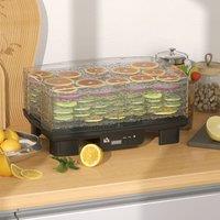 HOMCOM 6 Tray Food Dehydrator, Food Dryer Machine for Fruit Meat Vegetable in Black