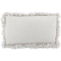 Native Natural Grey Linen Cushion Sheepskin Trim 45x45cm | Size: Double