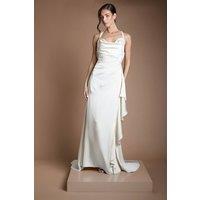 Coast Women's Beaded Strap Cowl Neck Wedding Dress in Ivory | Size: 12