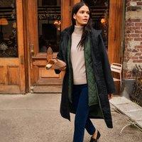 Lands' End Women's 4-in-1 Waterproof Raincoat in Black | Size: 14-16