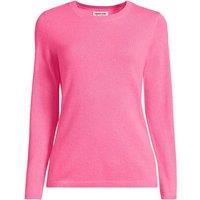 Lands' End Women's Crew Neck Cashmere Jumper in Pink | Size: 8