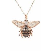 Latelita Women's Honey Bee Pendant Necklace Rosegold in White