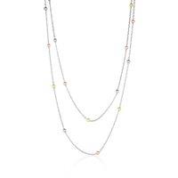 Spero London Women's Dorissa Multicolour Sterling Silver Beaded Double Necklace in Gold