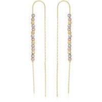 Spero London Women's Sterling Silver Dorica Chain Bead Drop Earring