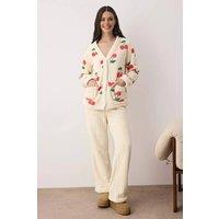 WOVCOR Women's Cherry Print Wellsoft Knit 2 Piece Pyjama Set | Size: XL