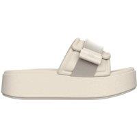 Melissa Shoes Women's Free Fuzzy Slide Platform in Beige | Size: 5