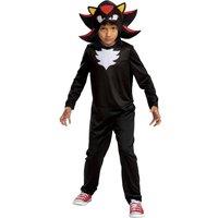 Sonic the Hedgehog Boy's Sonic Fancy Dress Shadow Costume in Black | Size: 3-4 Years