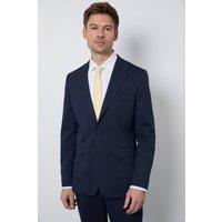 Burton Men's Navy Textured Slim Fit Suit Jacket | Size: 44R