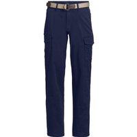 Lands' End Men's Stretch Cotton Belted Cargo Trousers in Dark Navy | Size: 36L