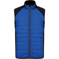 Proact Men's Dual Fabric Padded Sports Body Warmer in Bright Blue | Size: 2XL