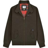 Lambretta Men's Shower Resistant Harrington Jacket in Khaki | Size: Large