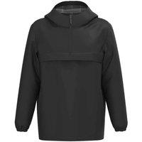Native Spirit Men's Waterproof Quarter Zip Windbreaker in Black | Size: 3XL