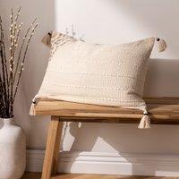 Yard Caliche 100% Cotton Woven Cushion in Natural | Size: 40 cm x 60 cm