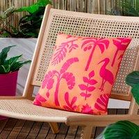 Furn Marula Tropical Water & UV Resistant Outdoor Cushion in Coral | Size: 43 cm x 43 cm