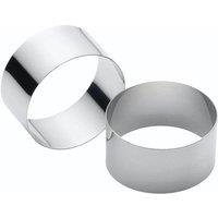KitchenCraft Set of Two Stainless Steel Cooking Rings in Metallics
