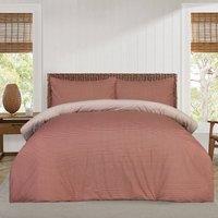 Smart Living Luxury Microfiber Duvet Cover with Pillowcase & Fitted Sheet Complete Set in Burnt Orange | Size: Single