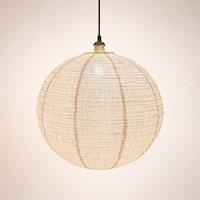 CGC Lighting Sybil Linen Large Round Globe Easy Fit Hand Made Lampshade in Beige