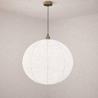 CGC Lighting Sybil Linen Large Round Globe Easy Fit Hand Made Lampshade in White