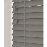 Blinds Outlet Faux Wood String Venetian Blind in Dark Grey | Size: 60 cm width x 160 cm drop