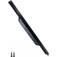 Highdecora Profile Pull Handle for Furniture Wardrobe, Kitchen Cabinet, TV Unit, Drawer in Black | Size: Small
