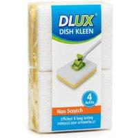 SHEDS AND FENCE LTD DL 4pk Non-Scratch Scourer Refills - Kitchen Pads in Yellow | Size: 150mm x 150mm