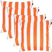 icon 4 Pack Cusion 43x43cm Deck Stripe Orange, Double Sided in Orange | Size: 43x43 cm