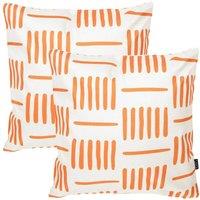 icon 2 Pack Cushion 43x43 Kyoto Fabric - Lines in Off-White