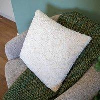 Madison & Mayfair Cream Faux Fur Cushion
