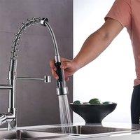Heable Chrome Kitchen Tap Pull-Out Spray Replacement Head in Silver