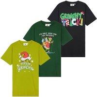 The Grinch Men's 3 Pack Crew Neck Short Sleeve Top | Size: Medium